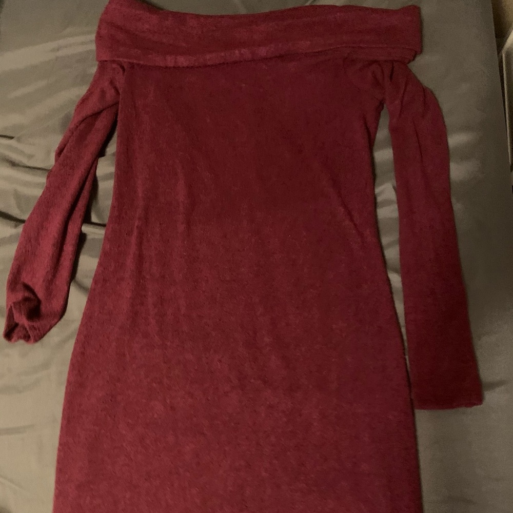 Off the shoulder sweater dress